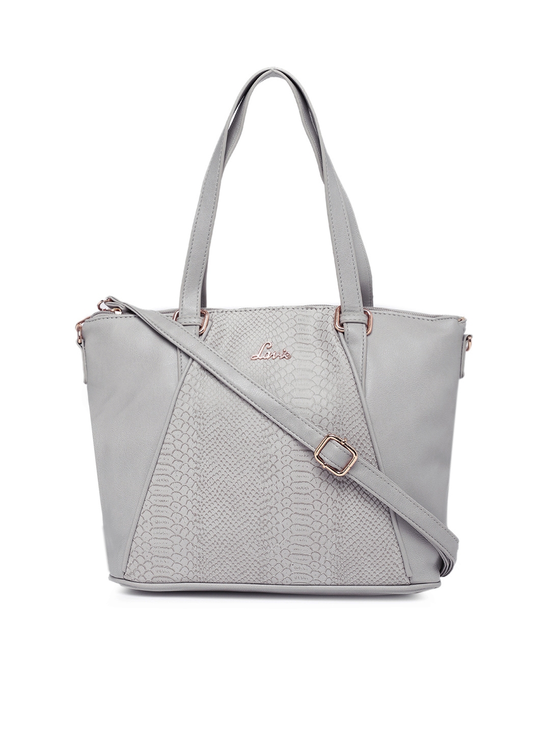 Lavie Grey Textured Shoulder Bag