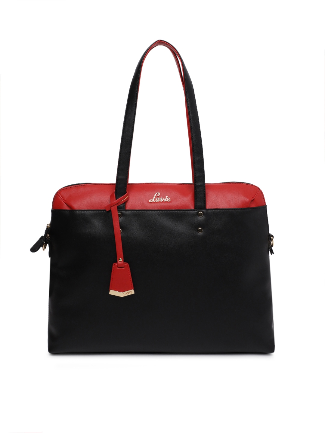 lavie red solid shoulder bag