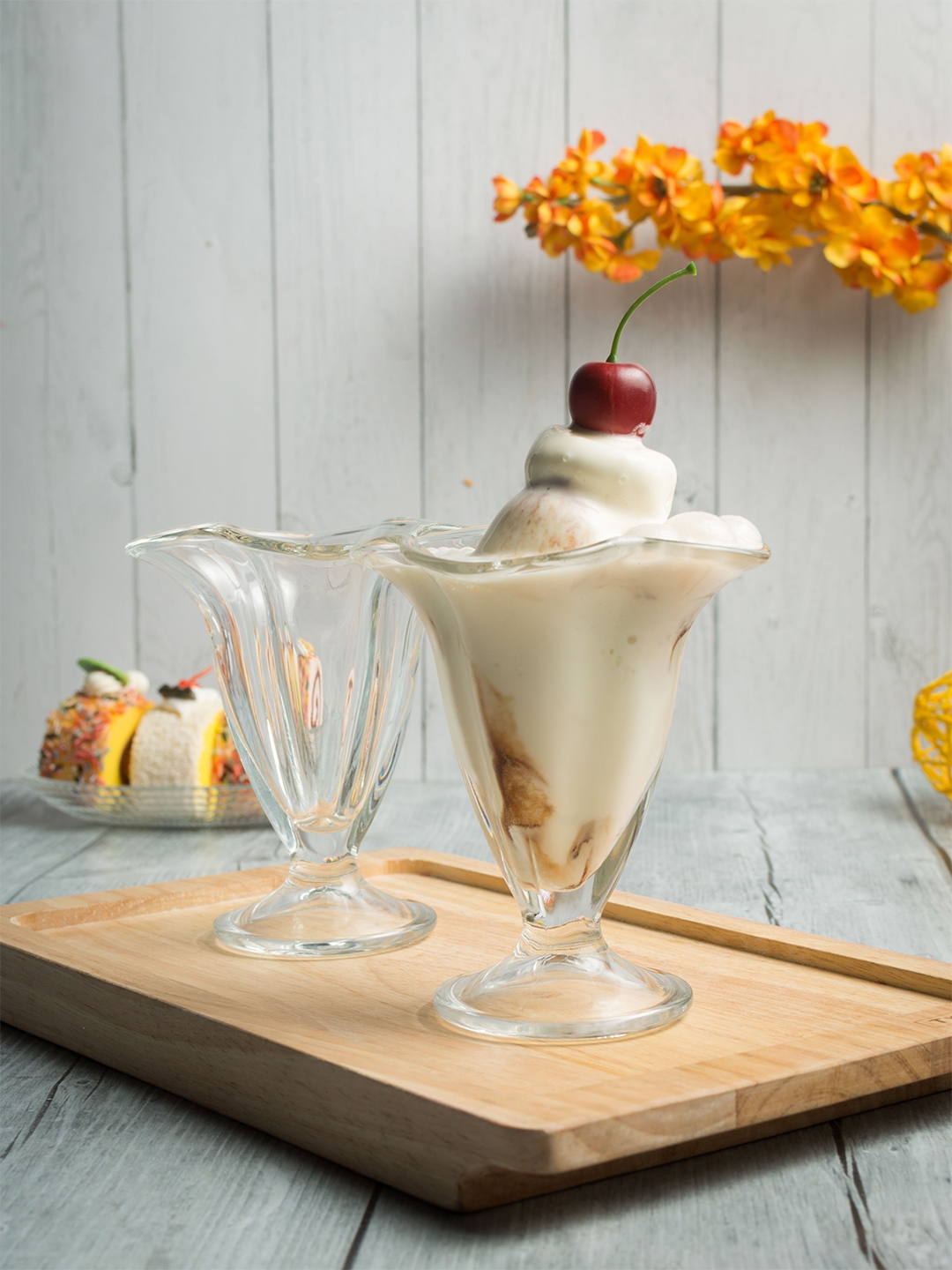 Pasabahce Set of 2 Glass Canada Ice Cream Cups 160ml