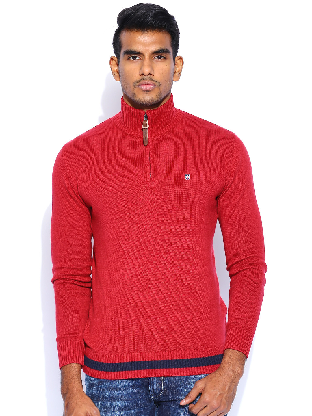 Buy Pepe Jeans Red Sweater - Sweaters for Men 977658 | Myntra