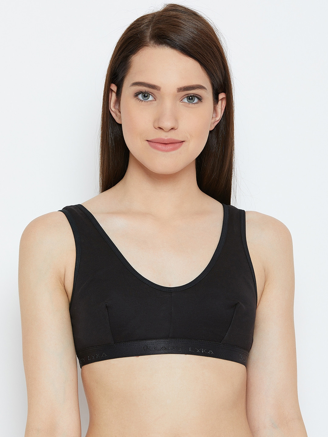 Lady Lyka Black Solid Non-Wired Non Padded Everyday Bra TEENAGER