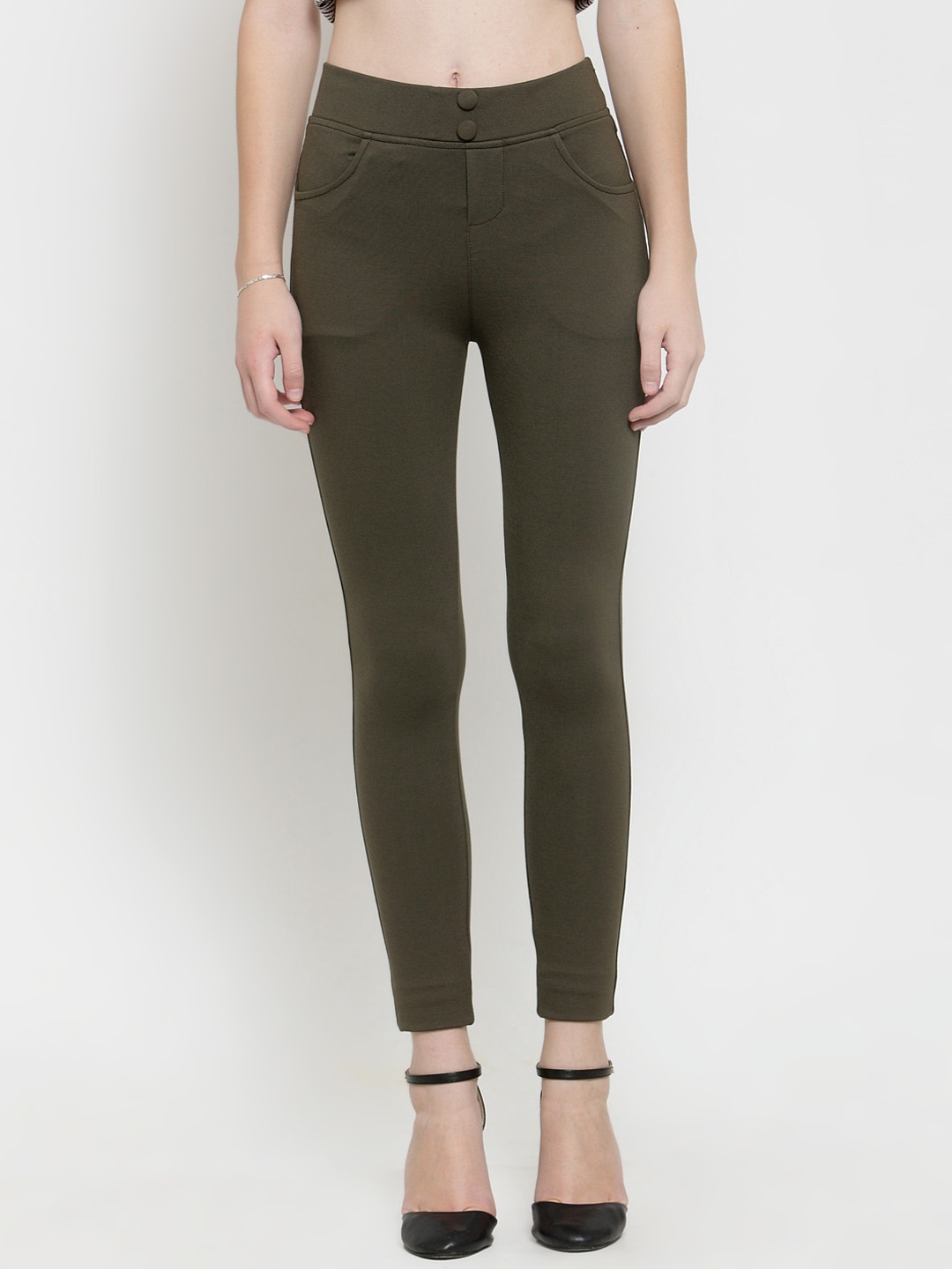Olive best sale green jeggings