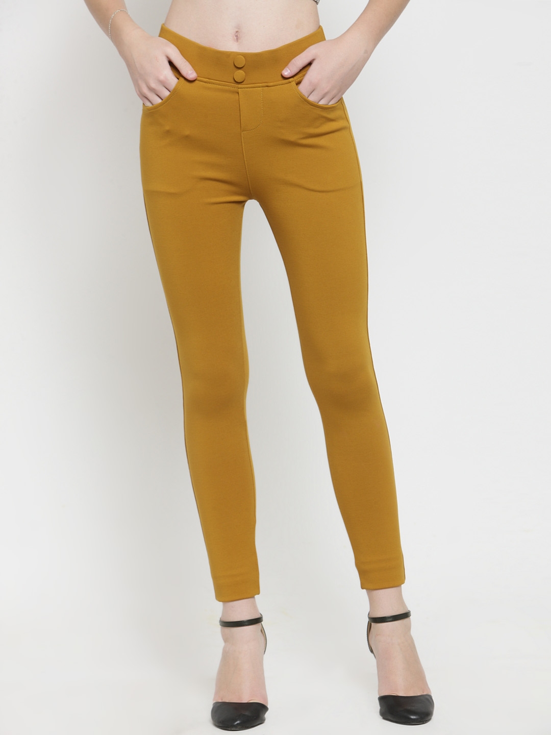 Mustard color jeggings deals