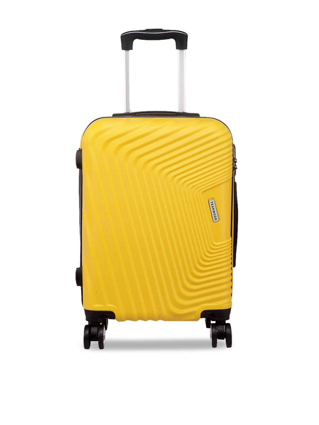 yellow hard suitcase