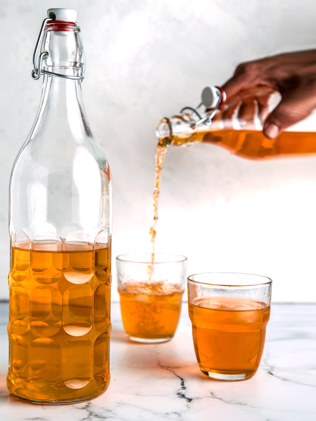 Bormioli Rocco Moresca Transparent Glass Airtight 2 Piece Water Bottle - 1L