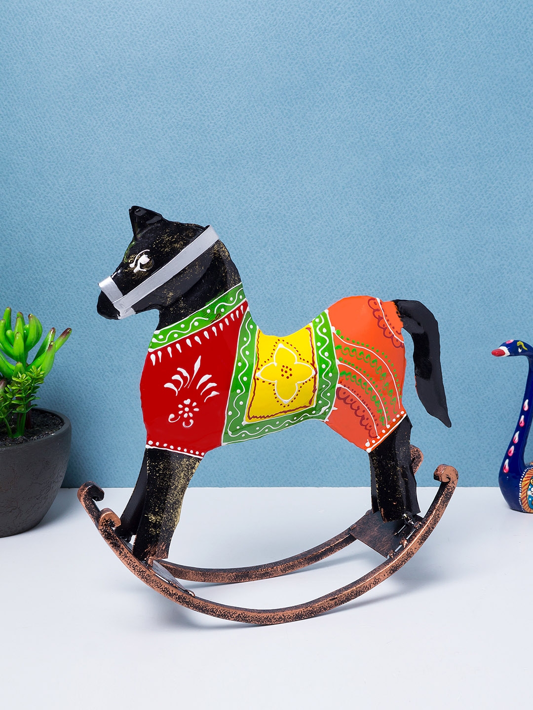 peacock rocking horse