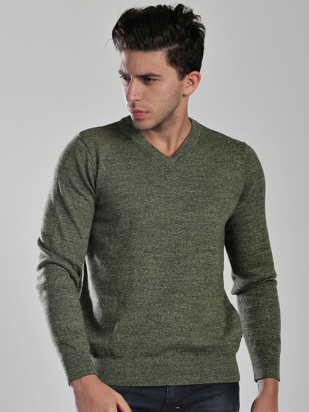 Buy Nautica Olive Green Sweater - Sweaters for Men 985548 | Myntra