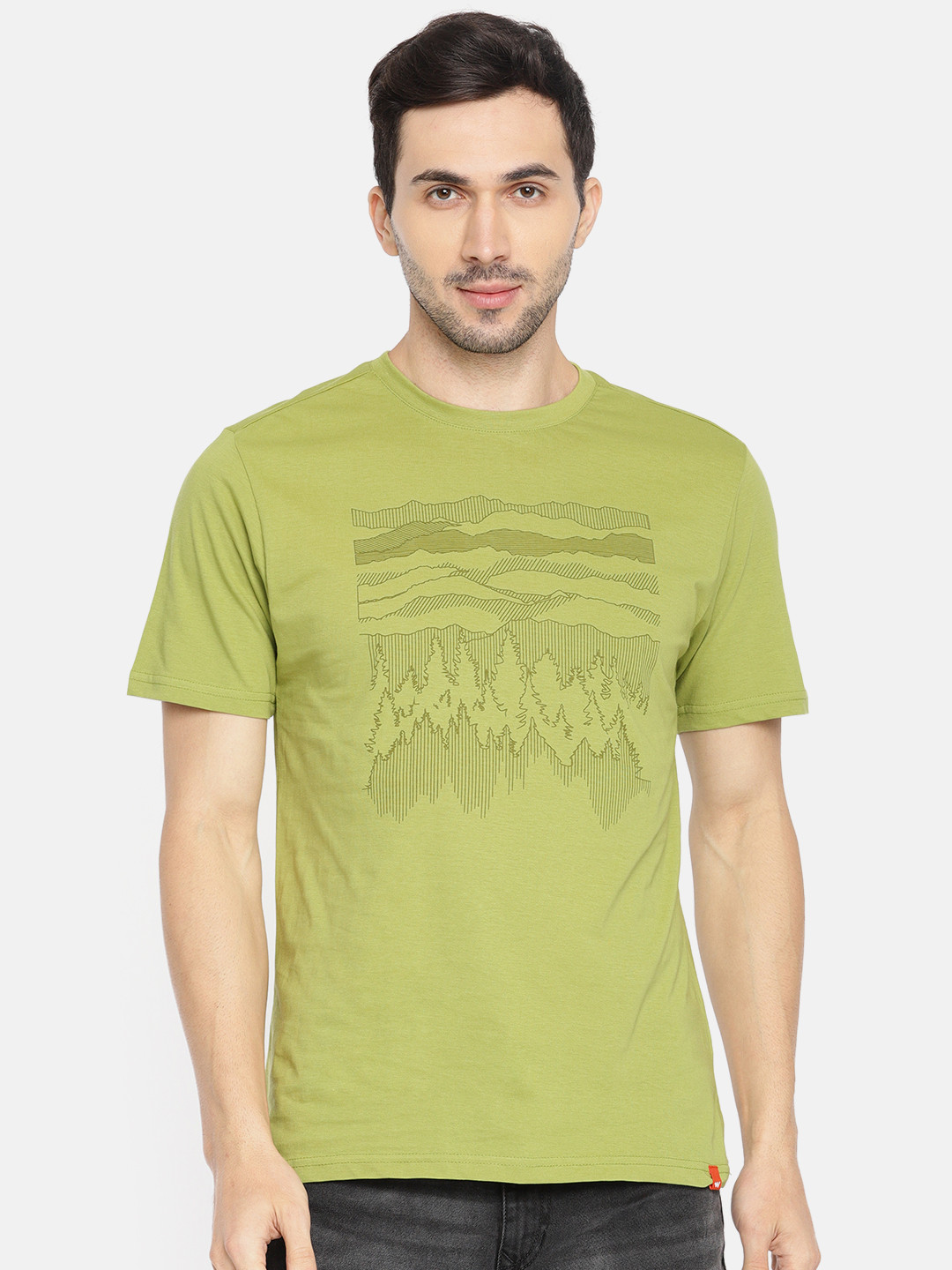 Wildcraft Men Green Printed Round Neck 