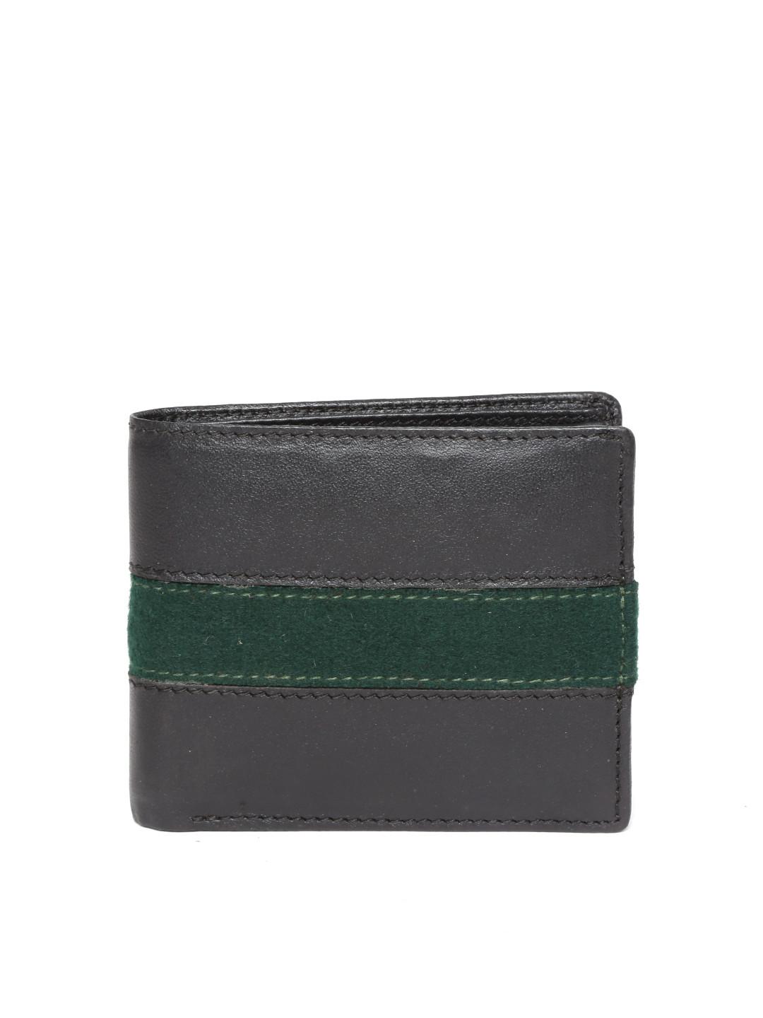 BRUNE Men Black Leather Wallet