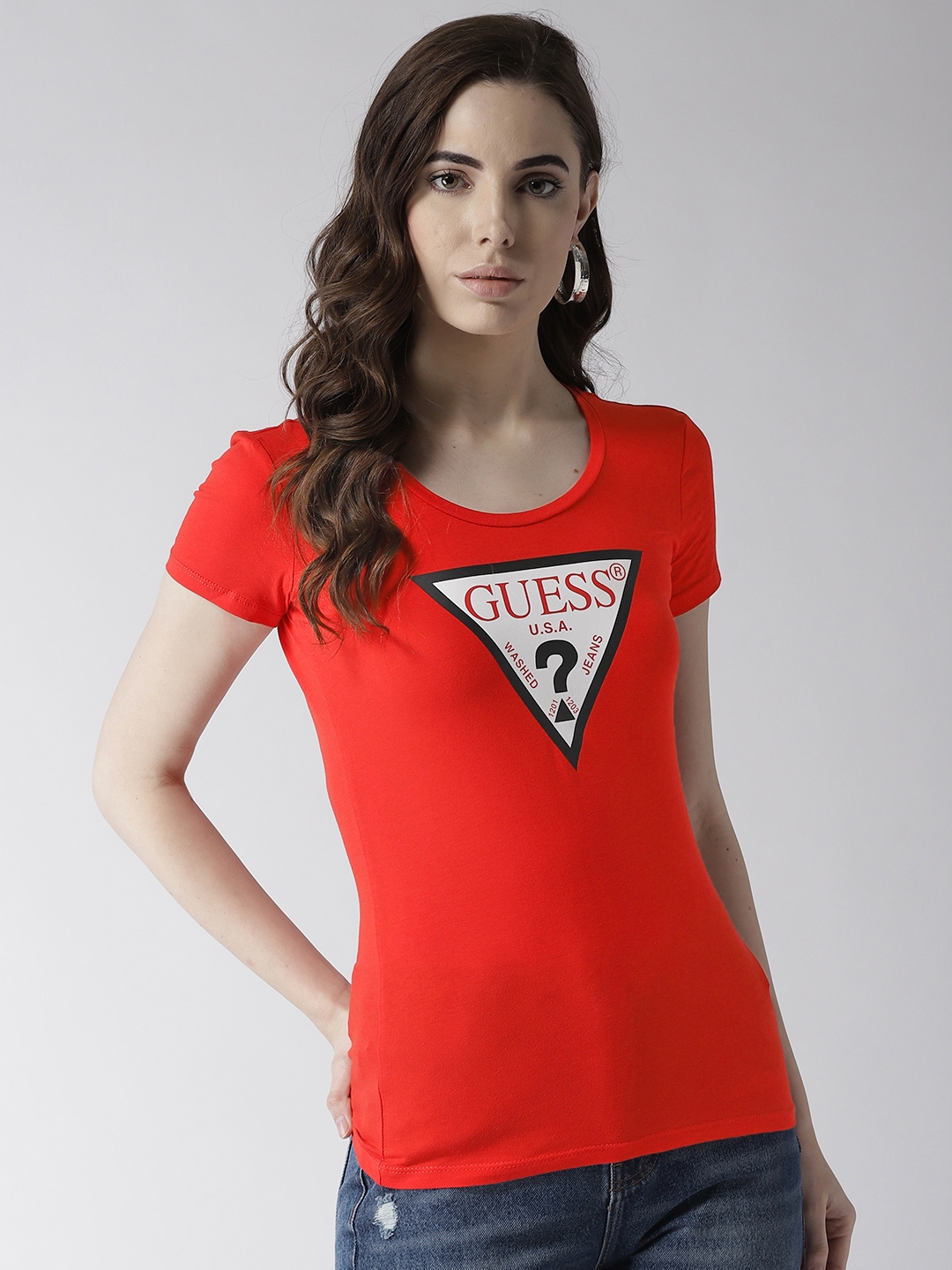 guess t shirt red