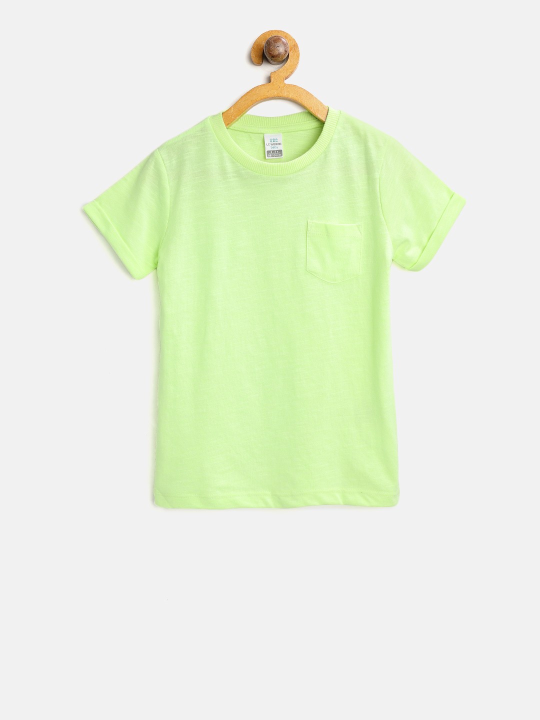 Buy Lc Waikiki Boys Fluorescent Green Solid Round Neck T Shirt Tshirts For Boys 9868733 Myntra