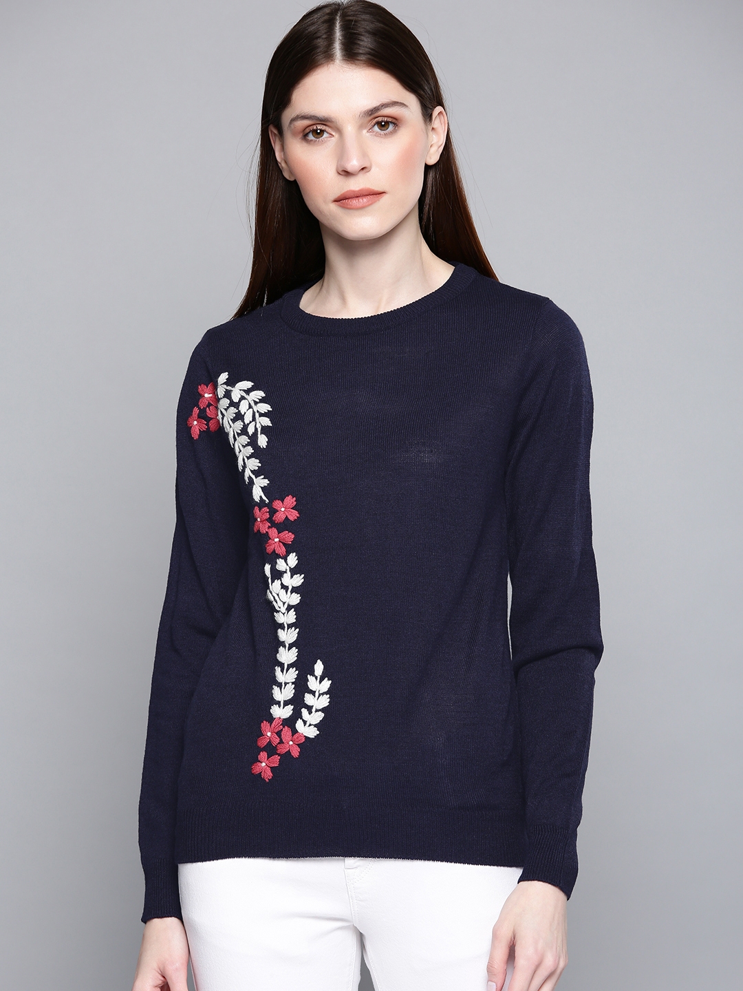 navy blue sweater women's