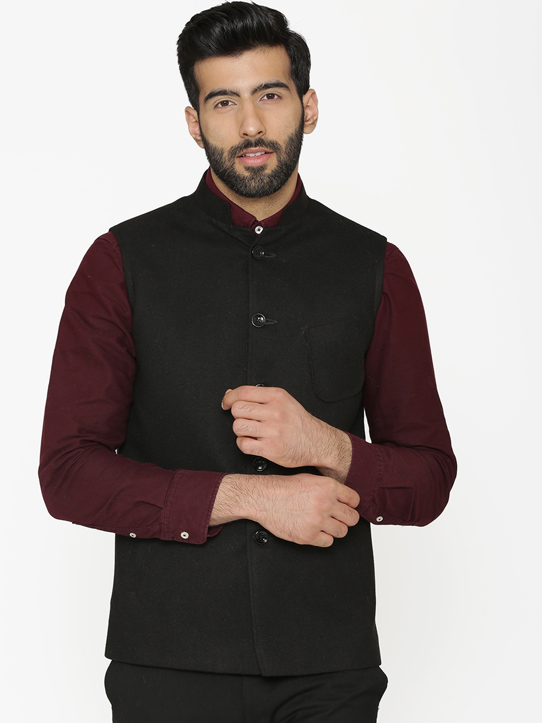 Nehru black jacket sale