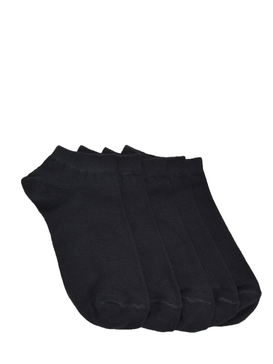MARC Women Pack of 5 Black Solid Ankle-Length Socks