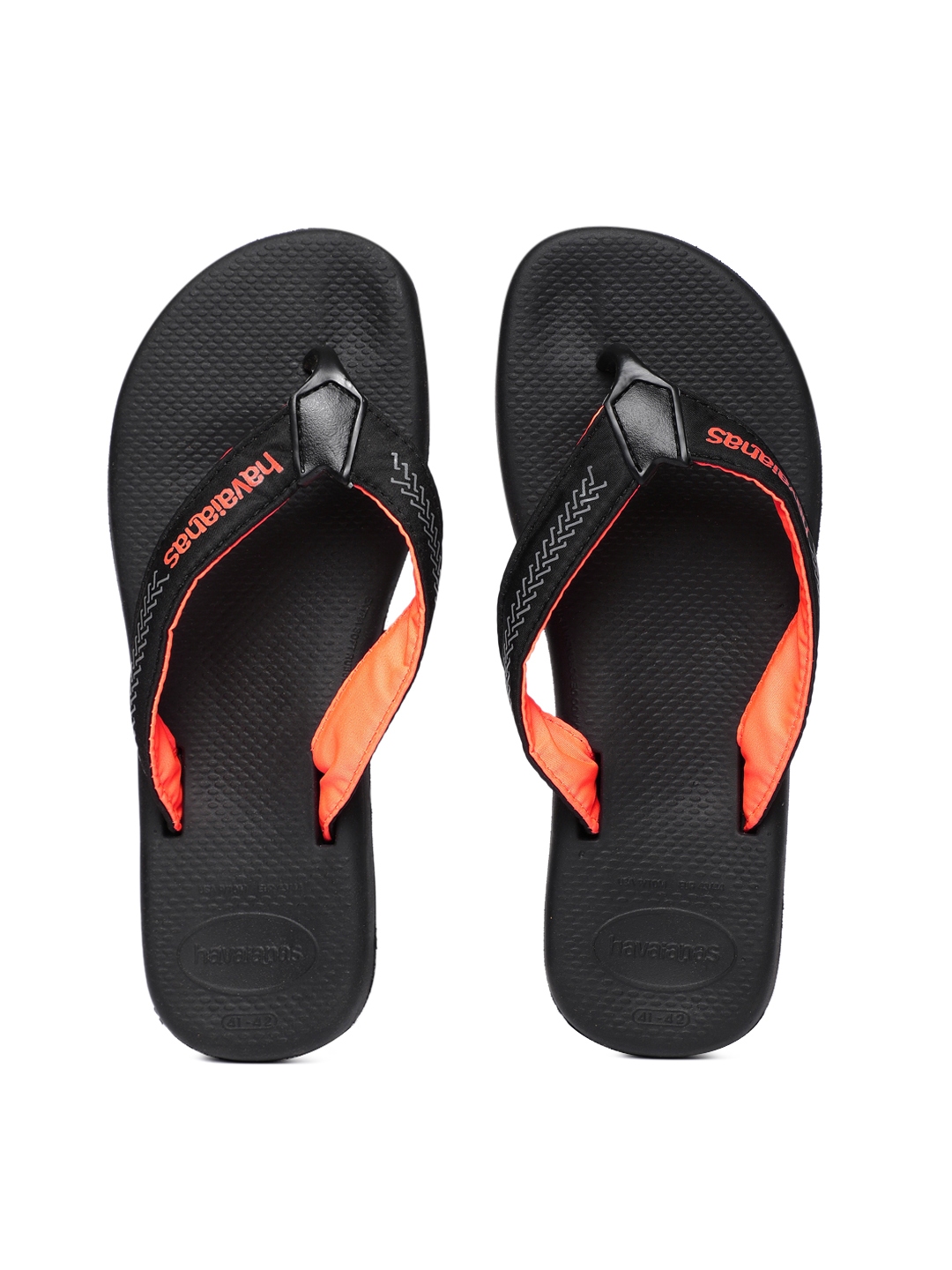 Havaianas Men Surf Pro Black Solid Thong Flip Flops