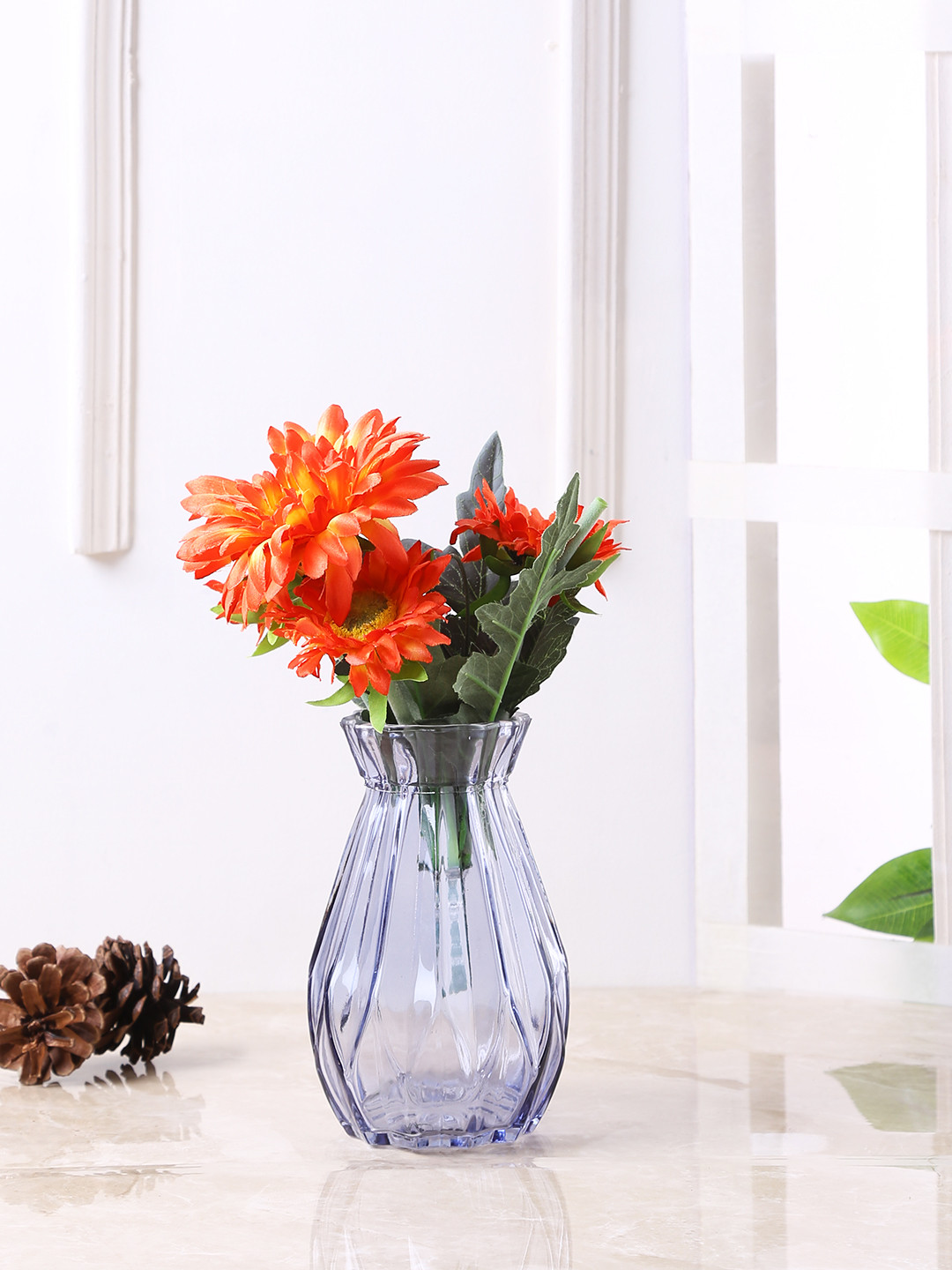 TAYHAA Transparent Glass Flower Vase