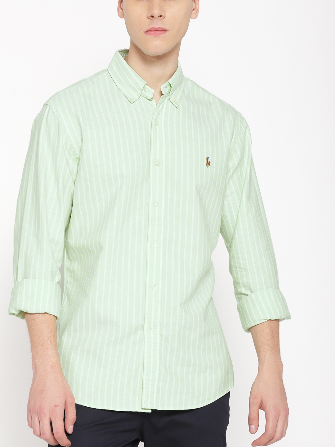 ralph lauren striped oxford