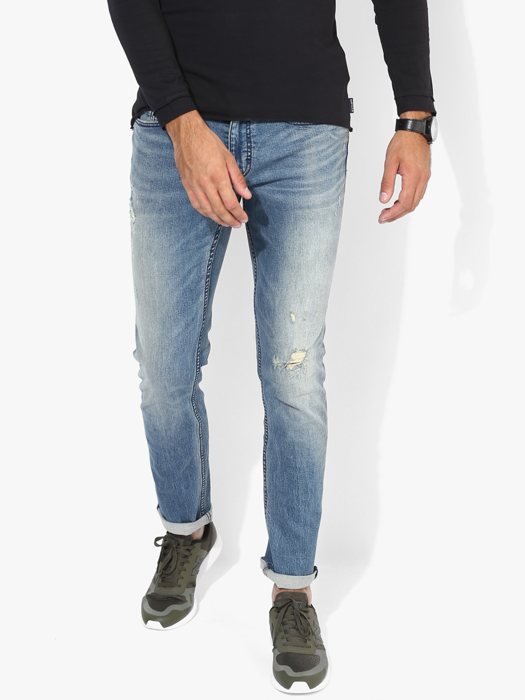 Blue Washed Skinny Fit Jeans
