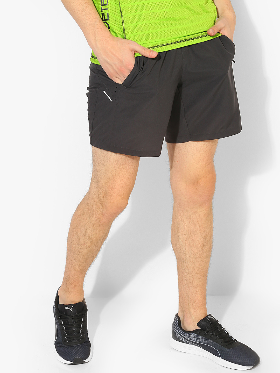 rock.it Black Solid Shorts