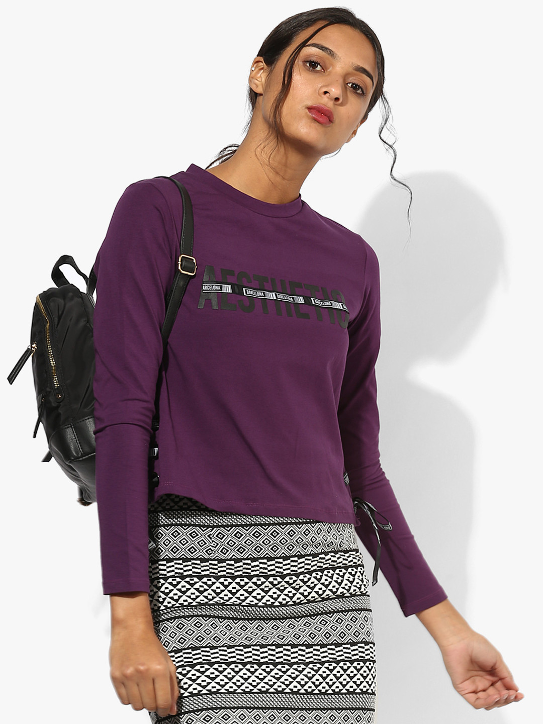 CAMLA Purple Printed Blouse