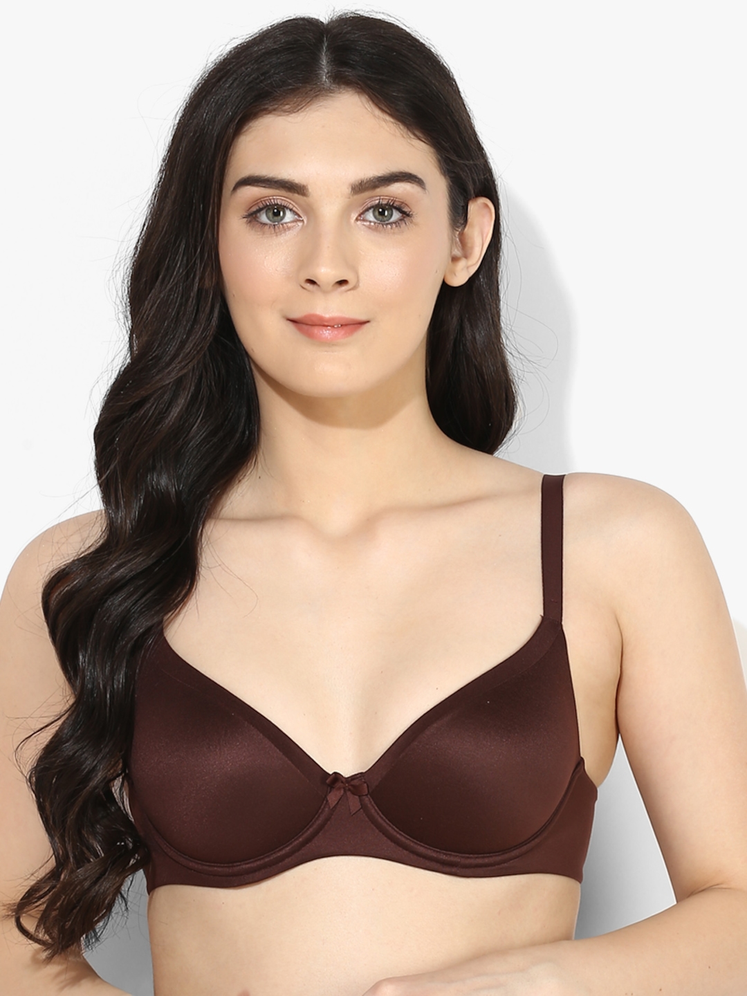 Buy Coffee Brown Solid Wired Padded Support Bra - Bra for Women 7685483