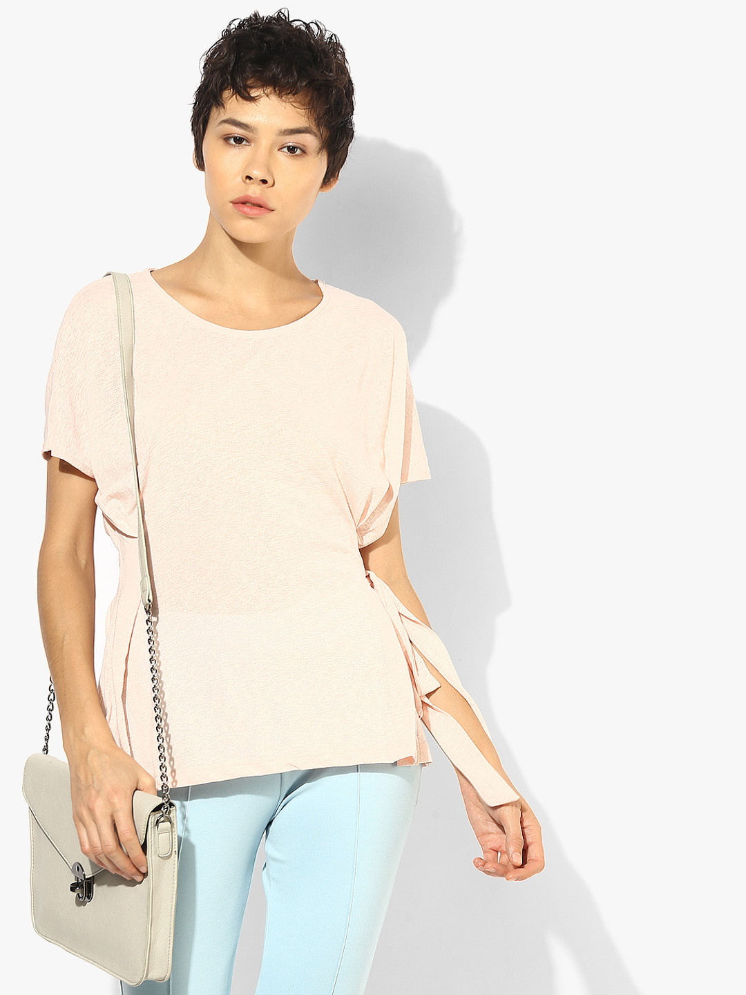 Peach Textured Blouse