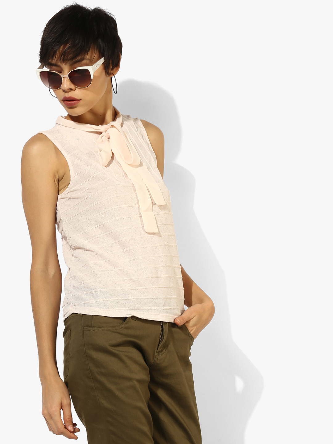 Peach Embellished Blouse