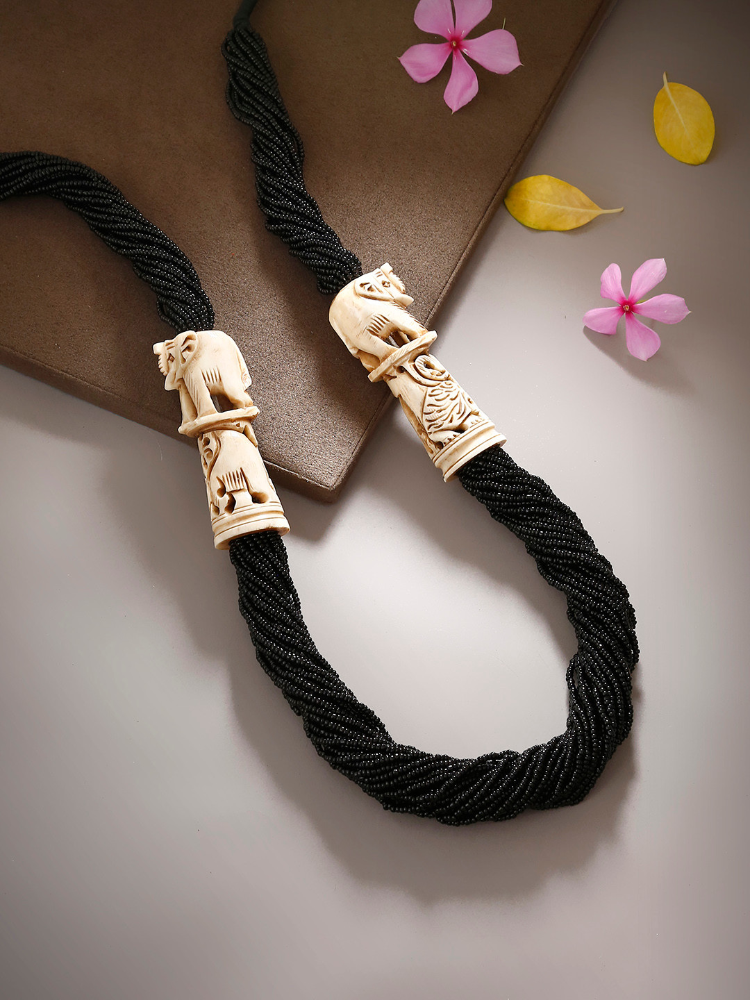 Bamboo Tree Jewels Black Antique Necklace