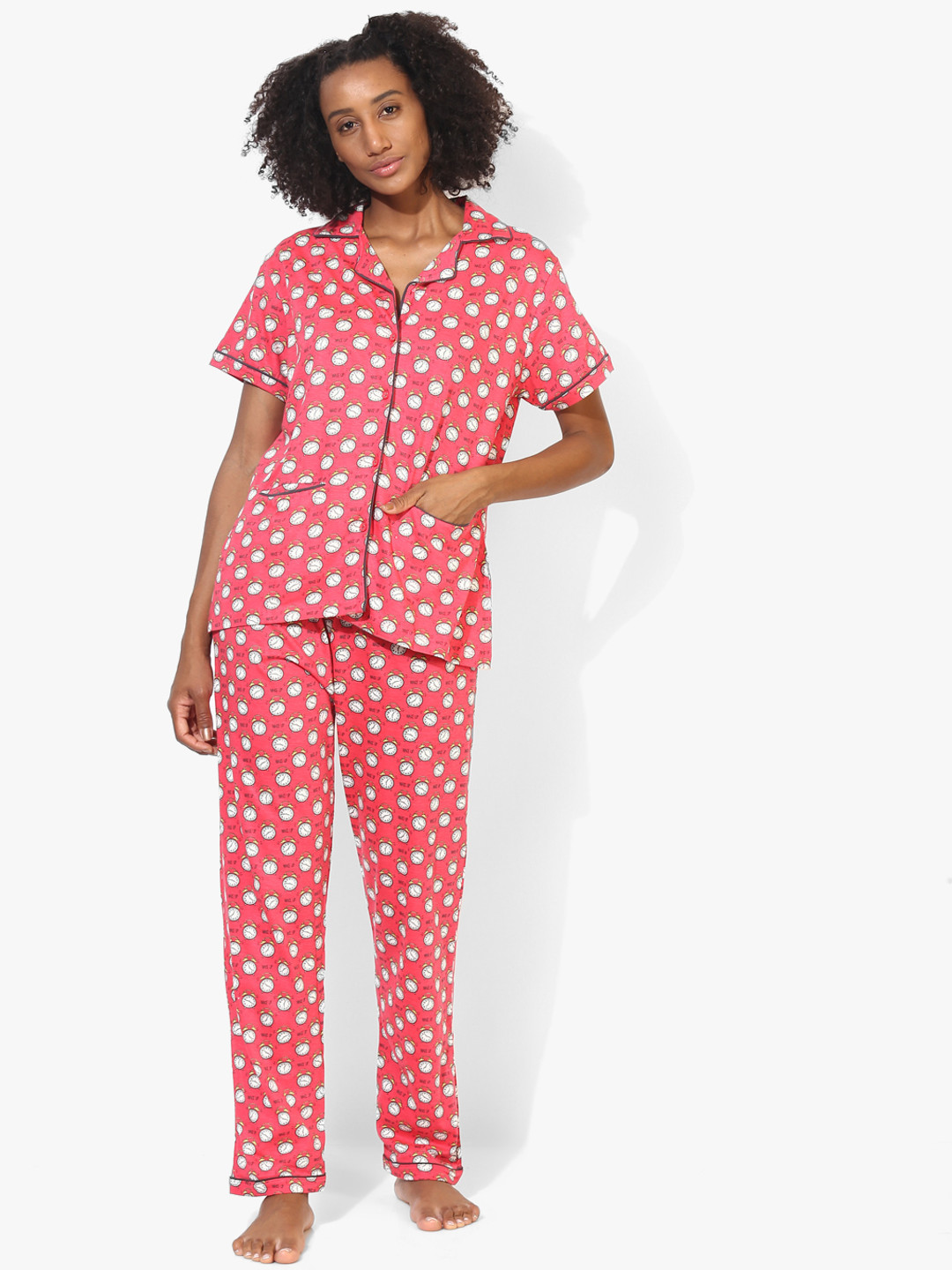 Coral Printed Nightdress