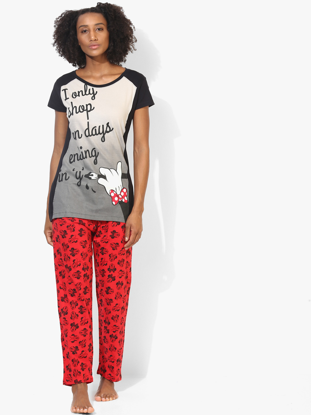 Grey Printed Nightdress