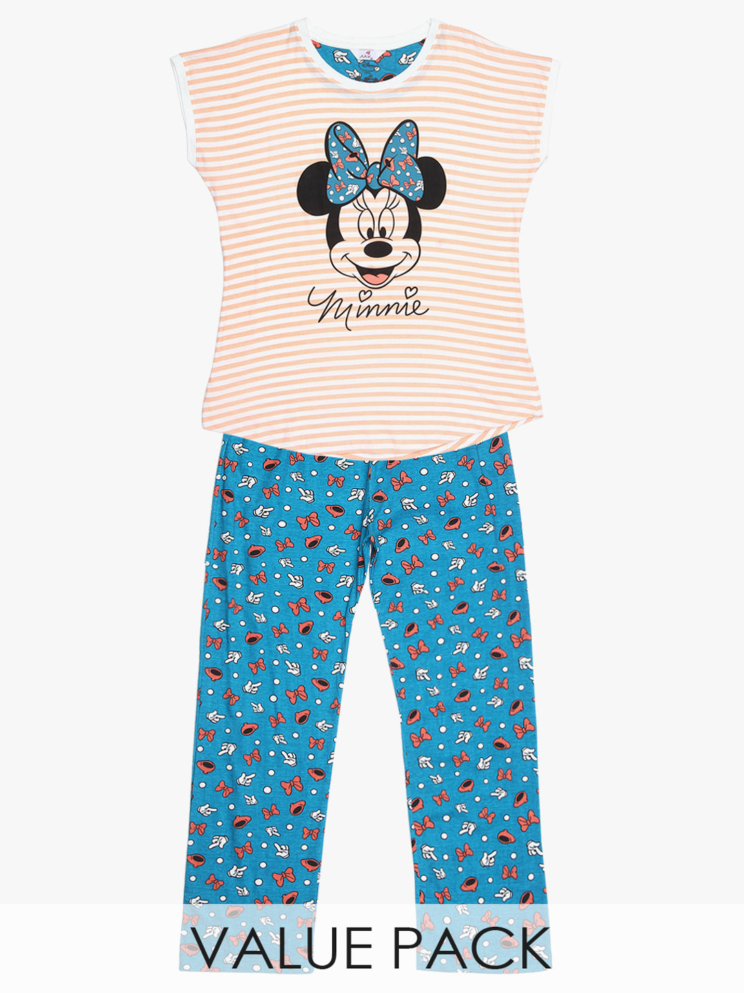 Peach Striped Lounge Set