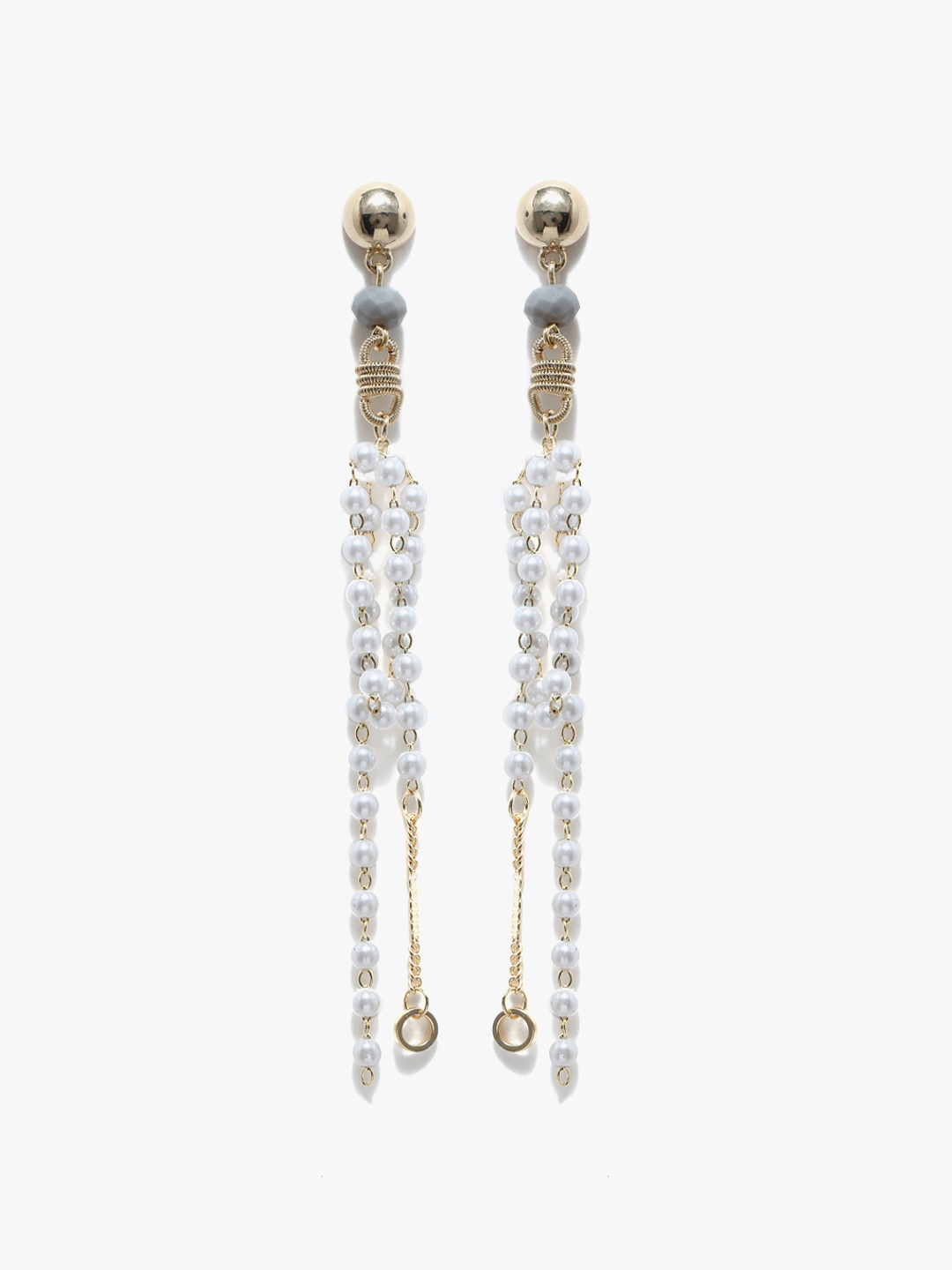White Dangler Earring