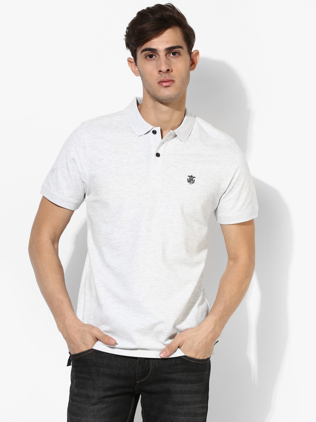 light grey polo t shirt