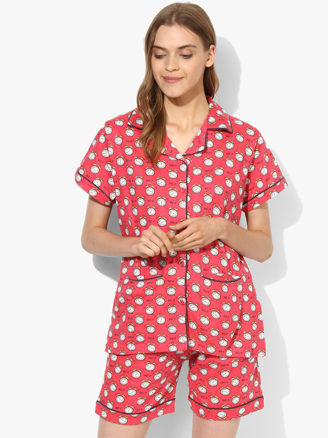 Red Printed Nightdress