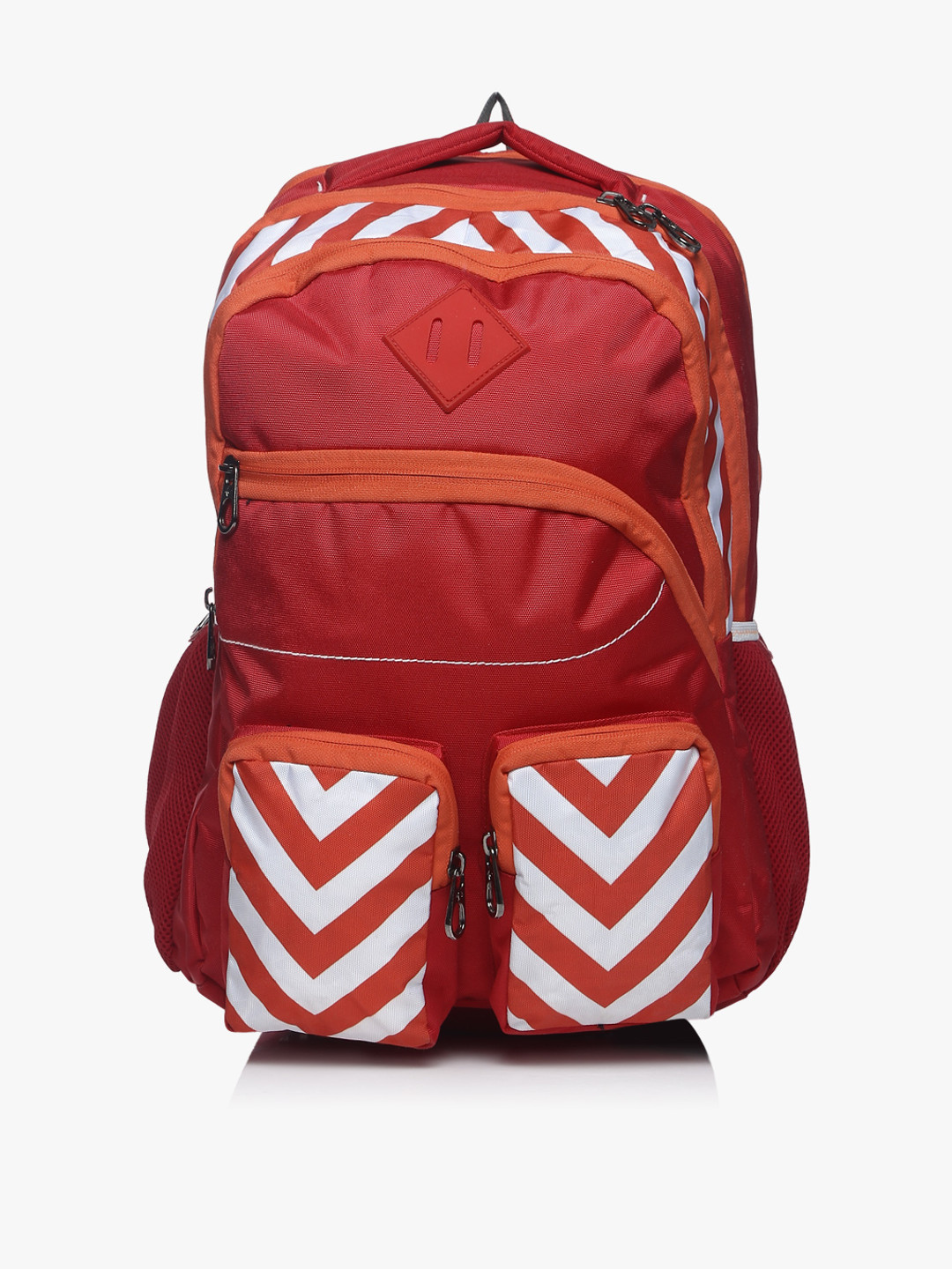 Red Polyester Backpack
