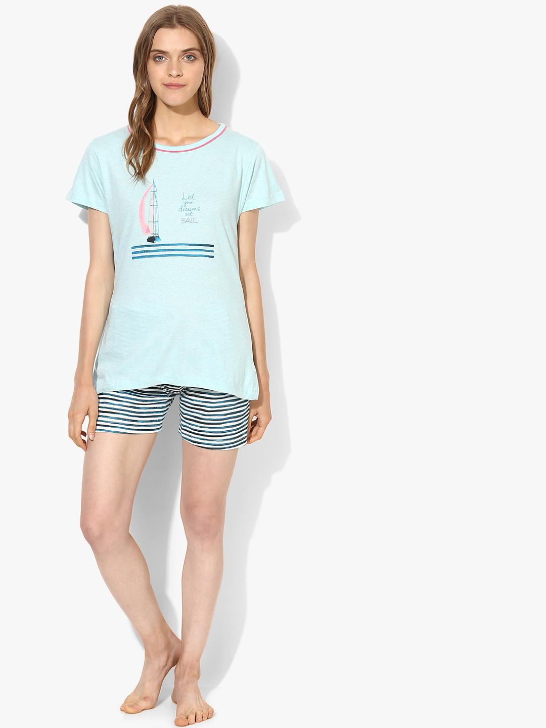 Blue Printed Nightdress