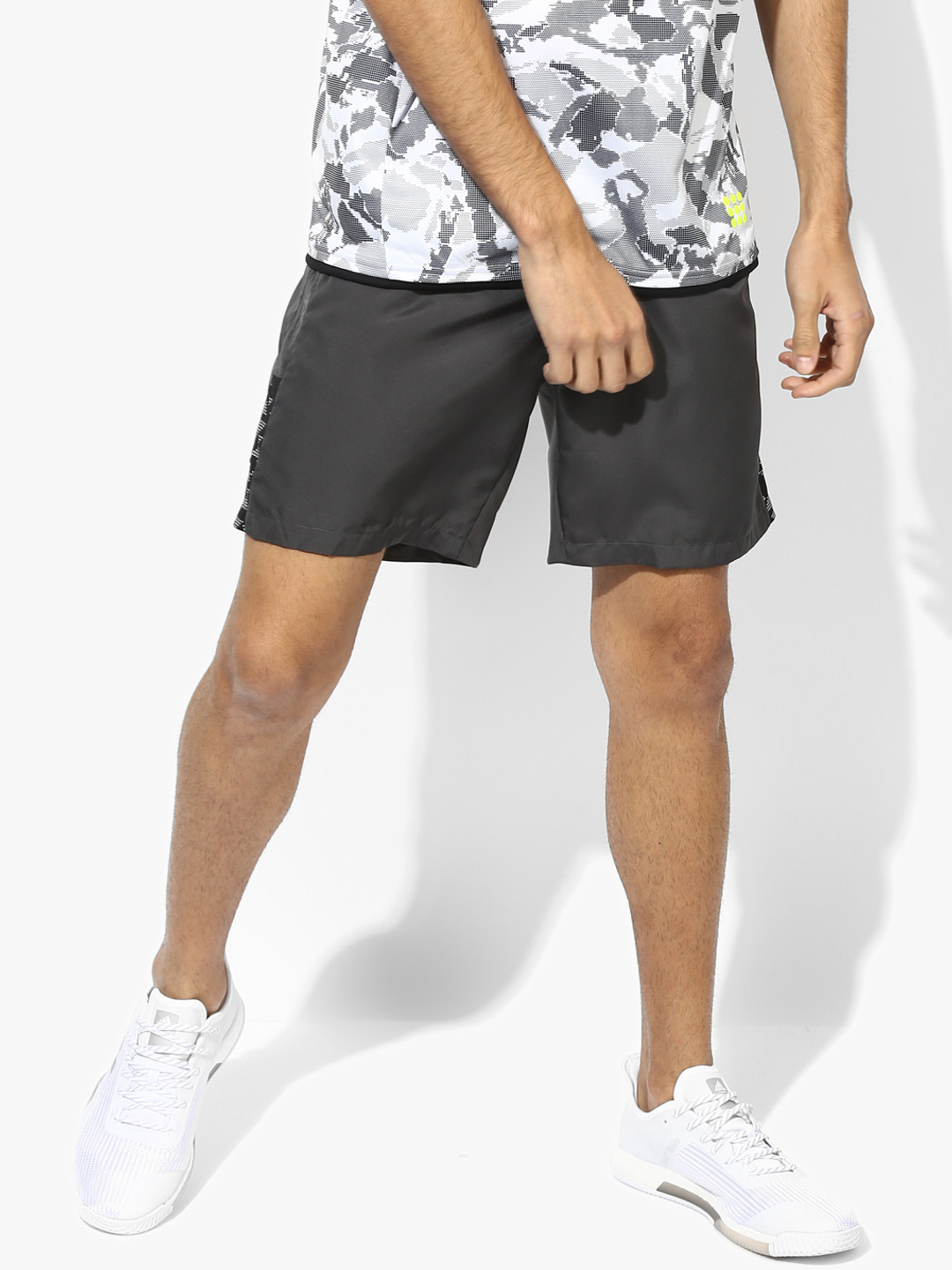 Dark Grey Printed Shorts
