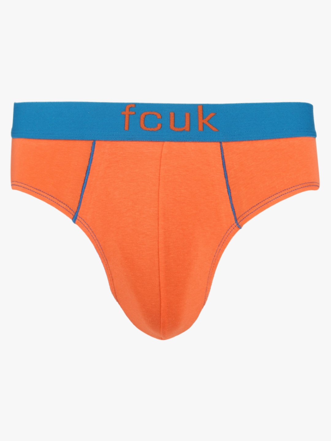 Buy FCUK Men Orange Solid Briefs CBR19 - Briefs for Men 7988009