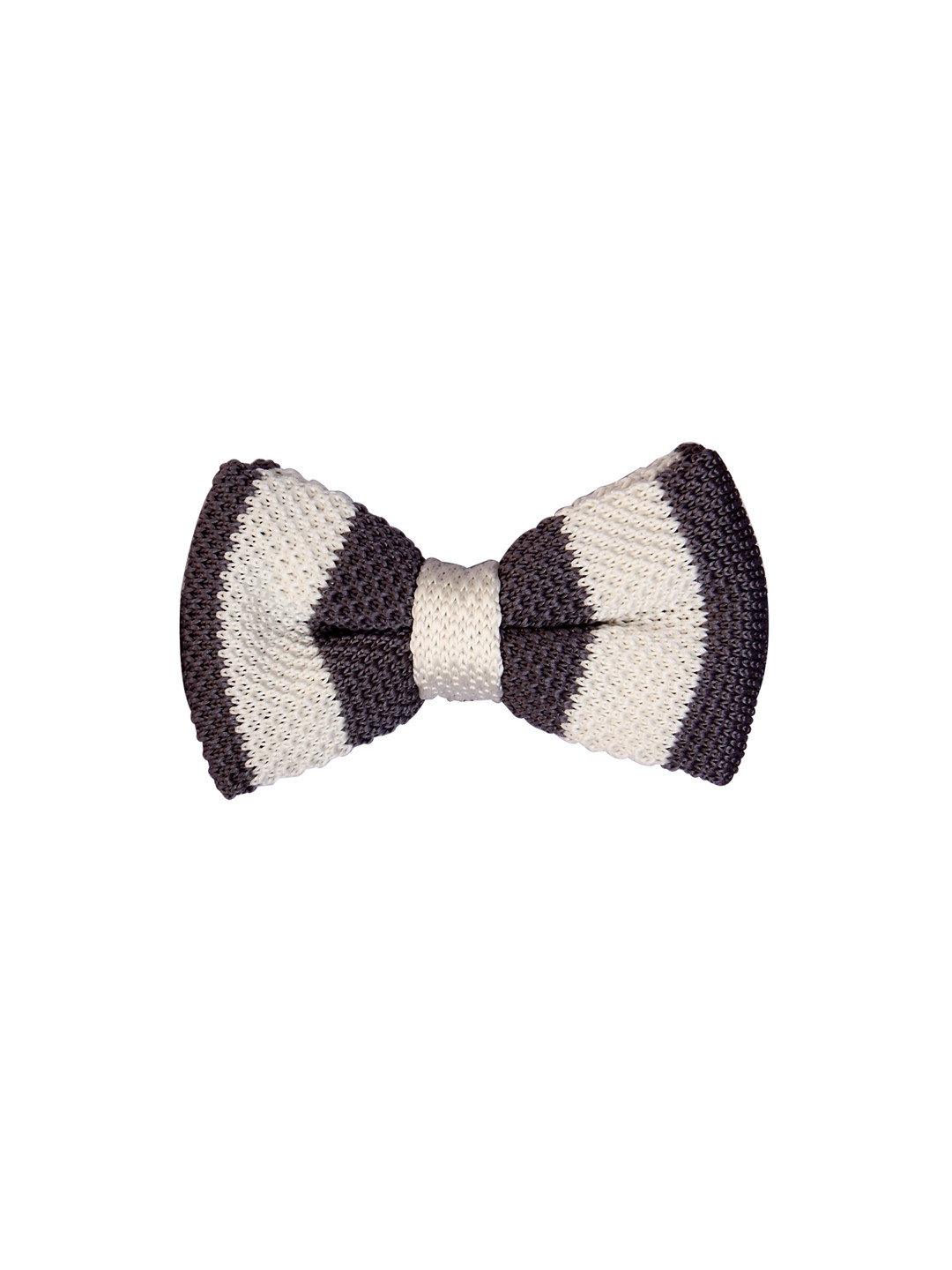 Tossido Brown & Off-White Woven Design Bow Tie