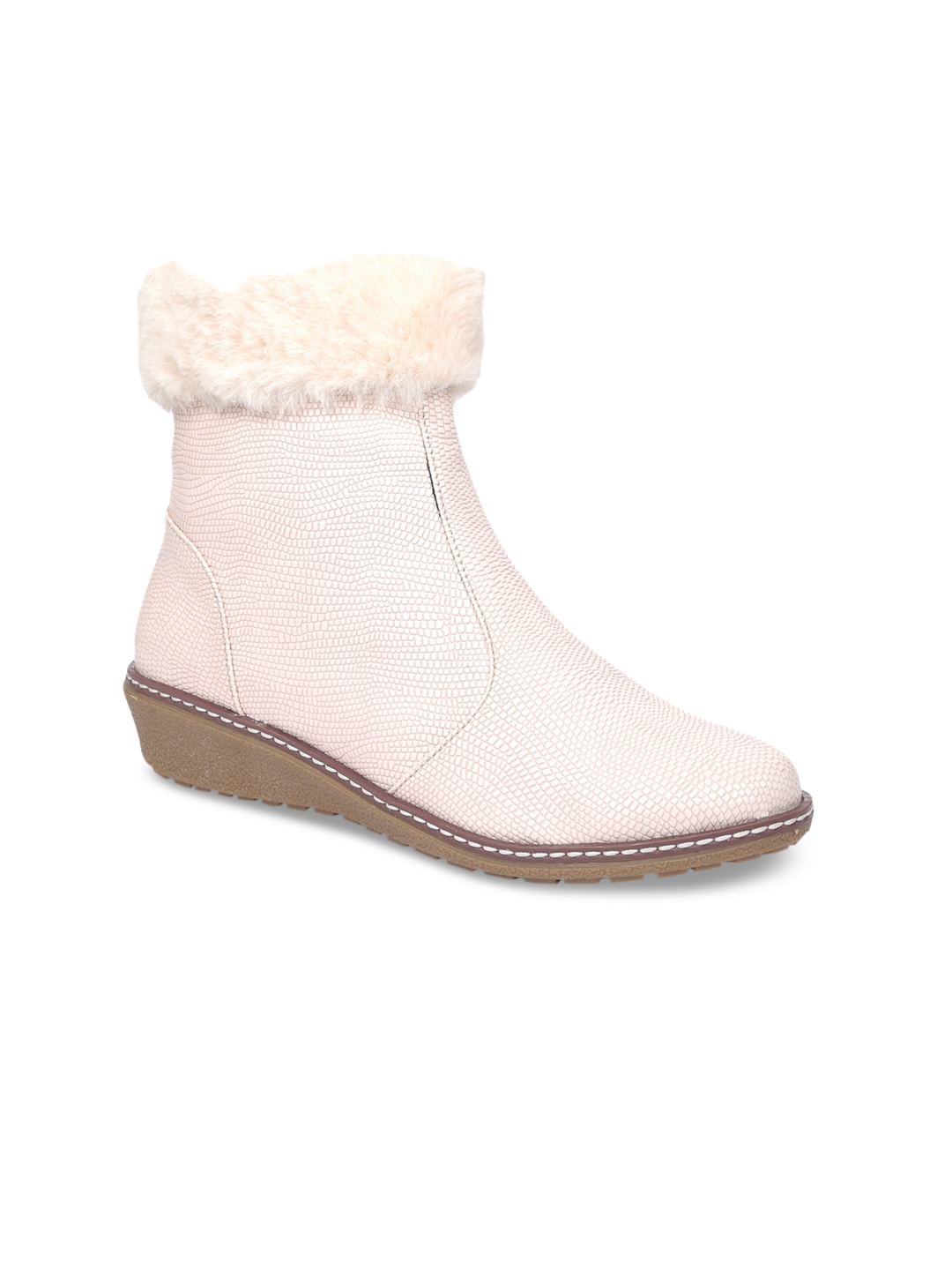 cream heeled boots