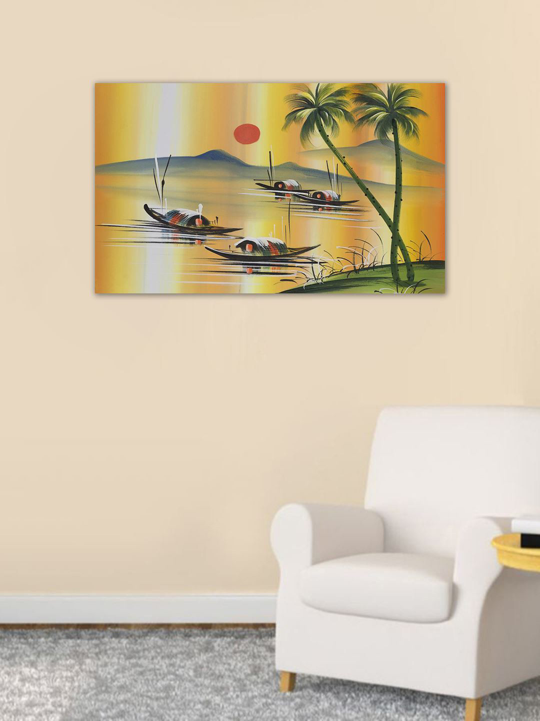 999Store Yellow & Brown Vietnam Tradition Wall Art