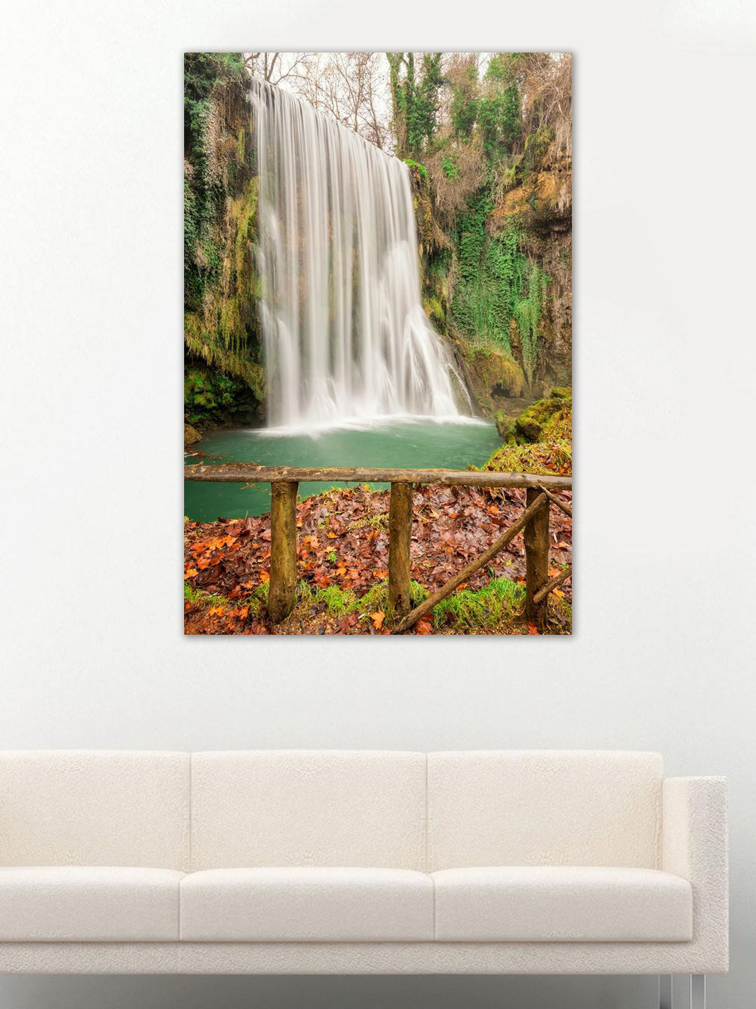 999Store White & Green Forest Wall Art