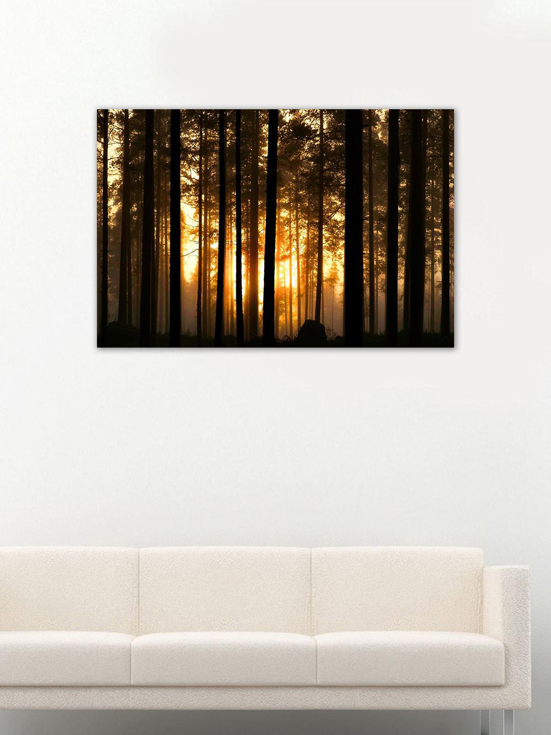 999Store Black & Yellow Forest Wall Art