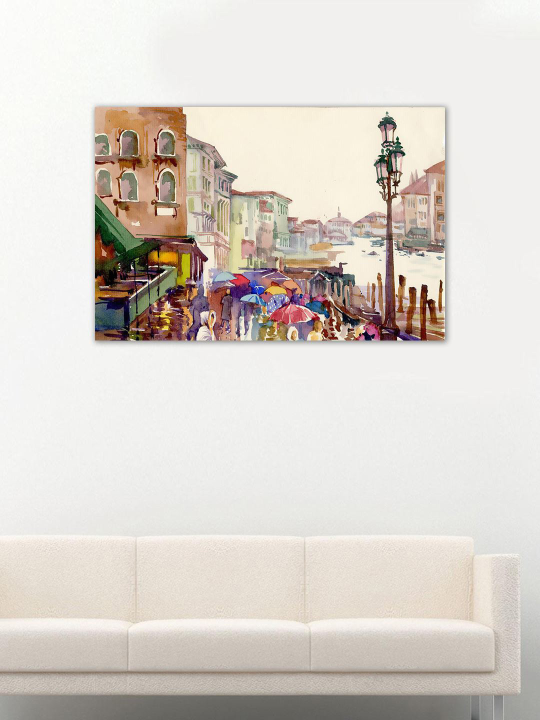 999Store Autumn City Canvas Wall Rectangle Paintings Wall Art - 36 x 24In