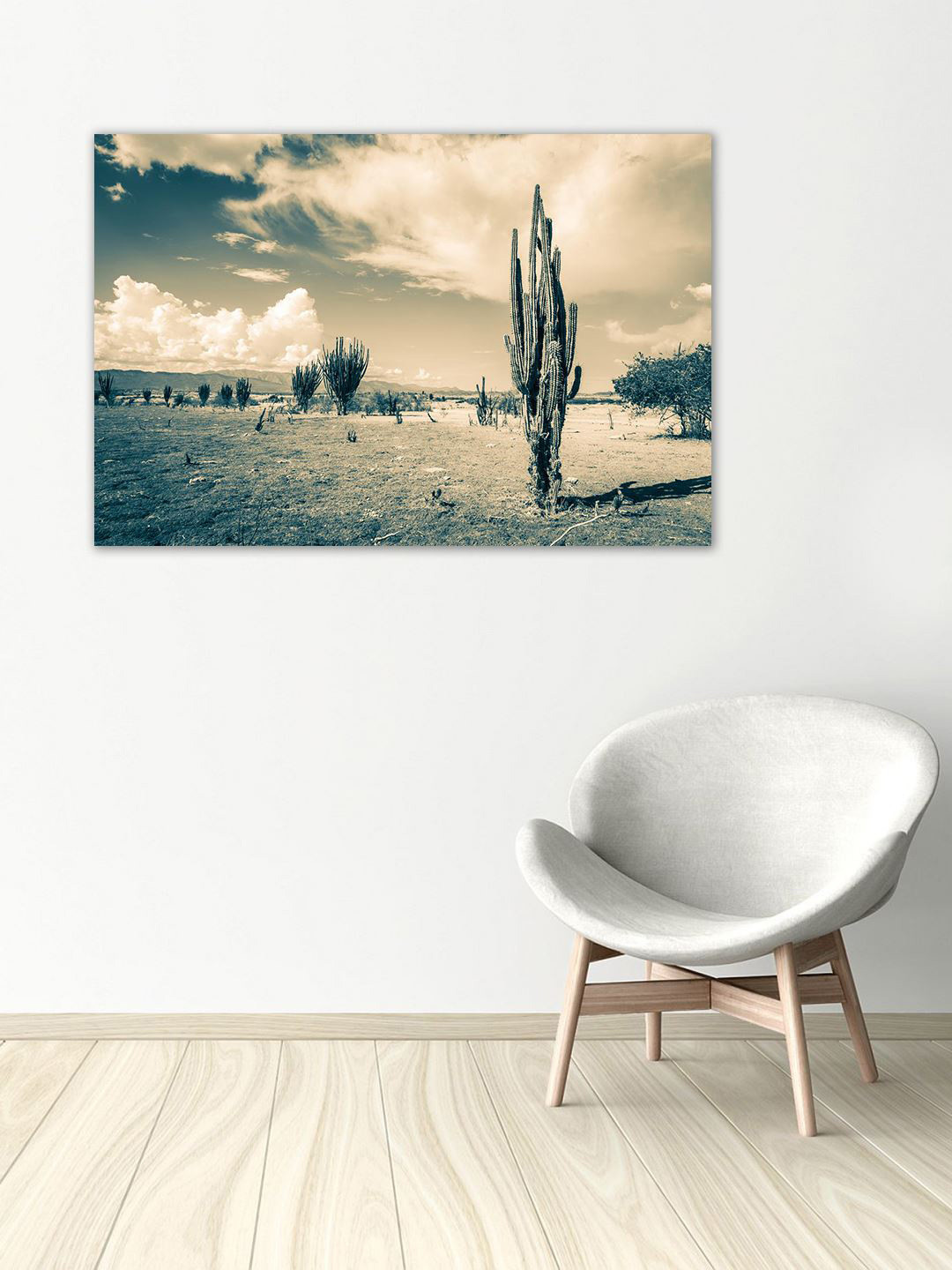 999Store Brown & White Desert Wall Art