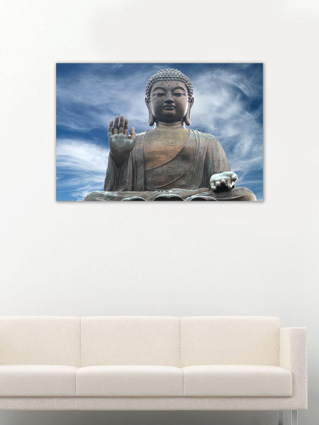 999Store Blue & Grey Buddha Wall Art
