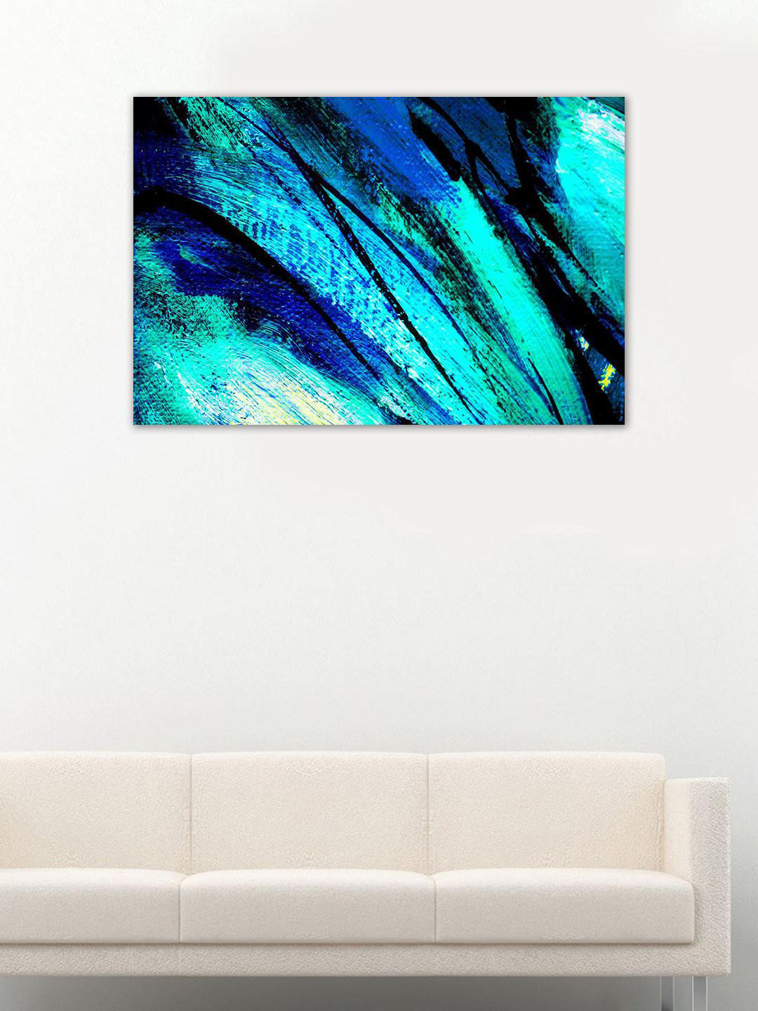 999Store Blue & Black Abstract Wall Art