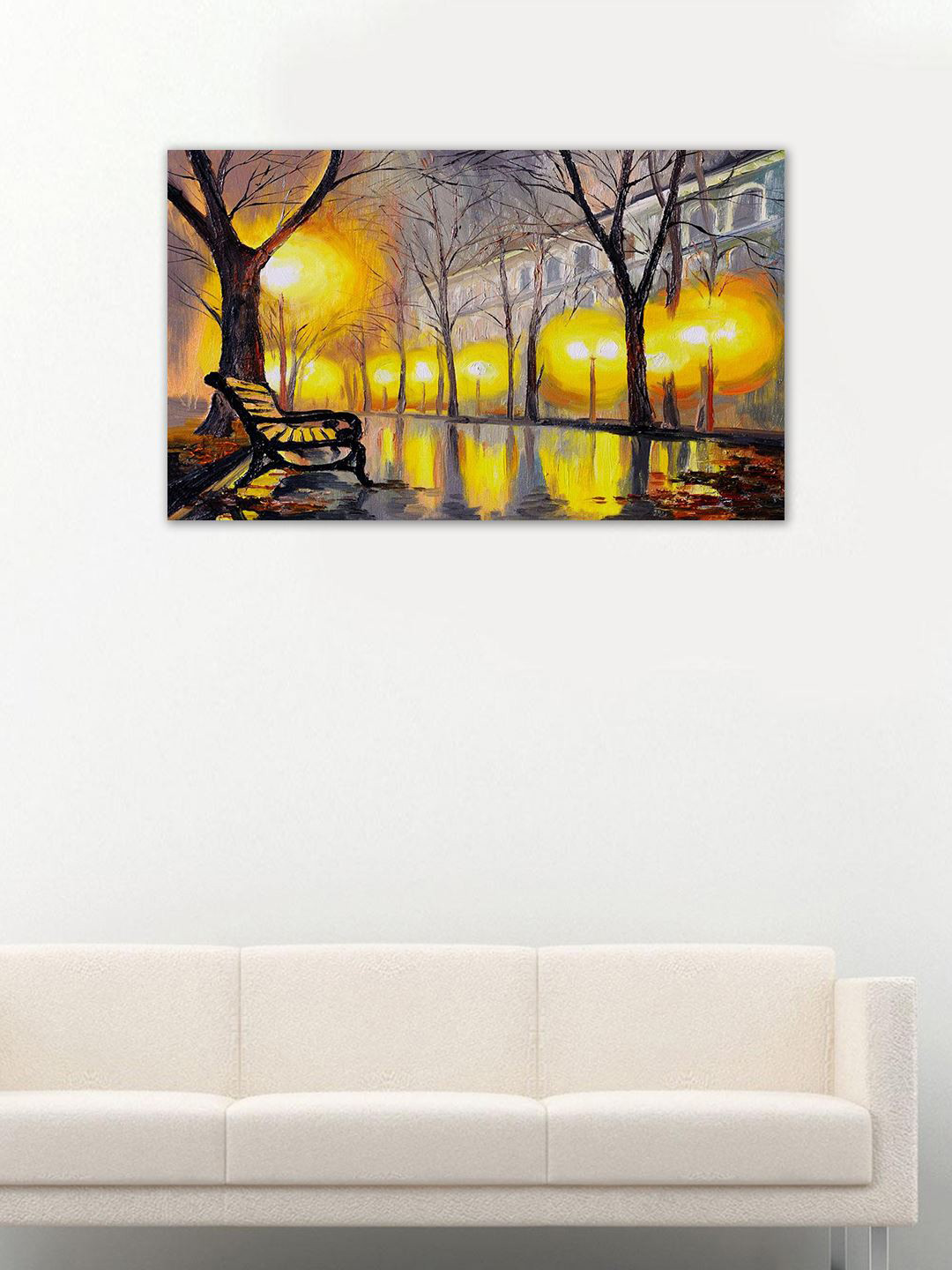 999Store Abstract Autumn Street Canvas Wall Rectangle Paintings Wall Art - 18x30In