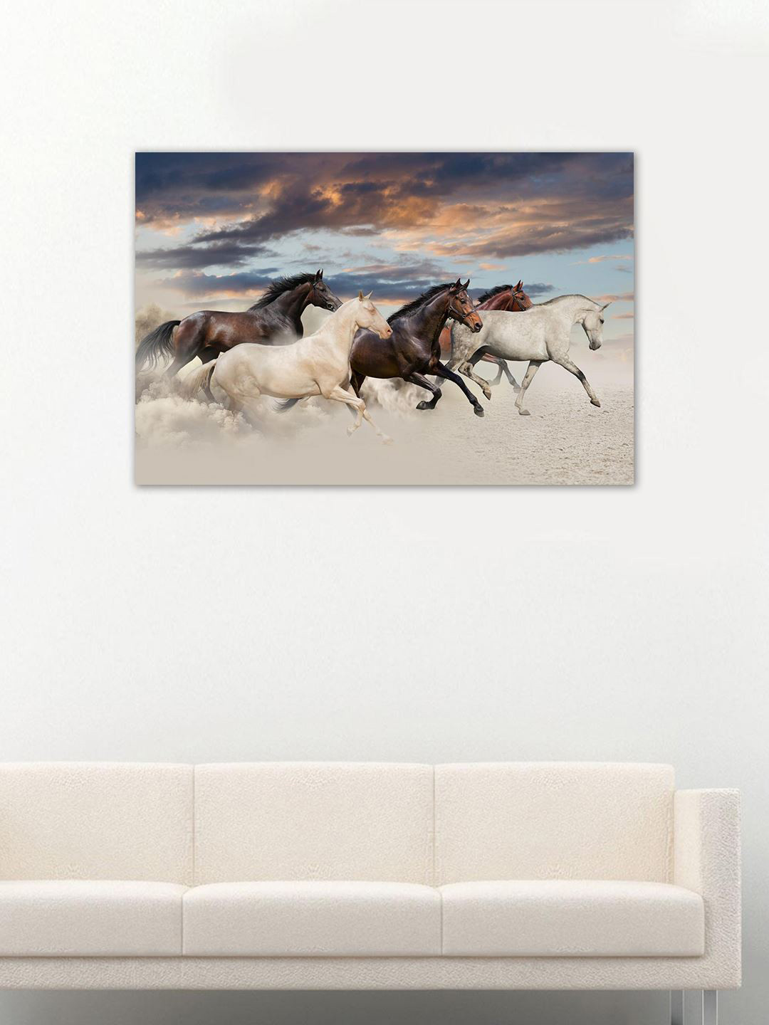 999Store Black & White Horse Wall Art