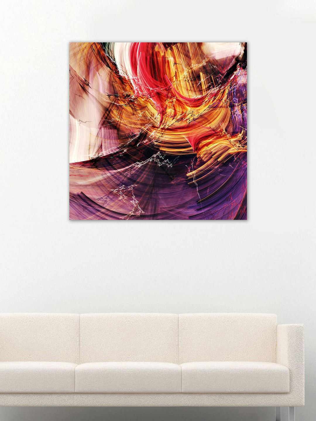 999Store Purple & Yellow Abstract Wall Art